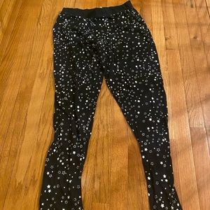 Jenni Girl’s Size Medium Black Sparkle Sweatpants